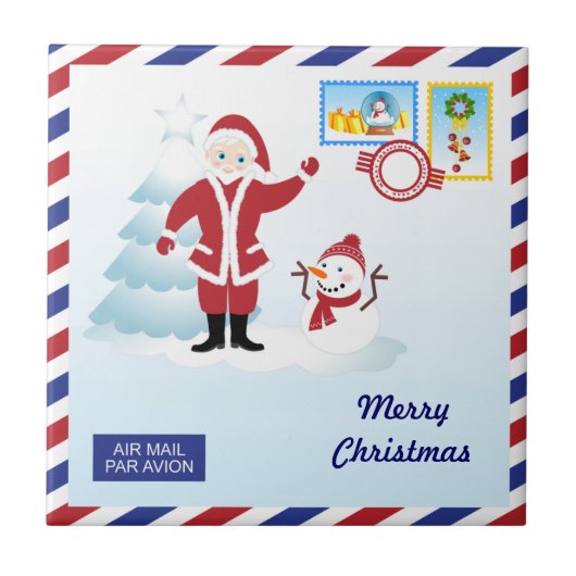 Weihnachtsbriefumschlag Fliese (Vorderseite)