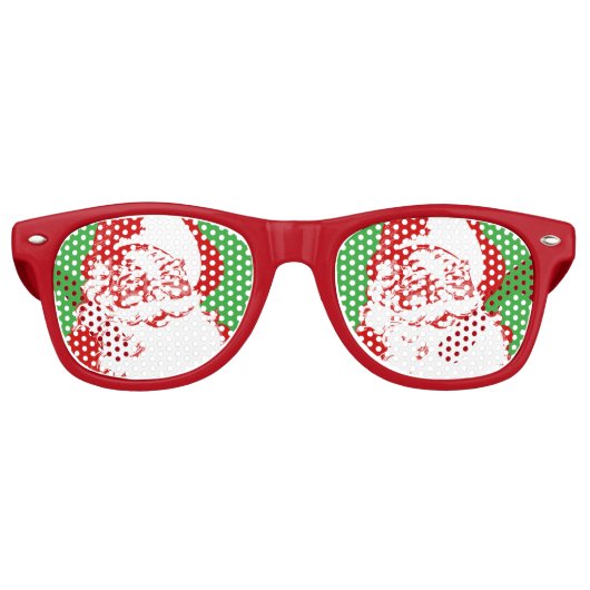 Weihnachtsbrille des Weihnachtsmanns Sonnenbrille (Vorderseite)
