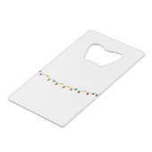 Weihnachtsbrille Geldbeutel Flaschenöffner (Vorderseite Schrägansicht)