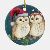 Weihnachtsbrille Keramik Ornament (Vorne)