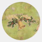 Weihnachtsbrille Runder Aufkleber (Vorderseite)