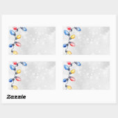 Weihnachtsbrille, Saitenlicht, Urlaubssendung Rechteckiger Aufkleber (Blatt)