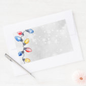 Weihnachtsbrille, Saitenlicht, Urlaubssendung Rechteckiger Aufkleber (Umschlag)