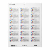 Weihnachtsbrille, String Lights, Rücksendeadresse Adressaufkleber (Vorne)