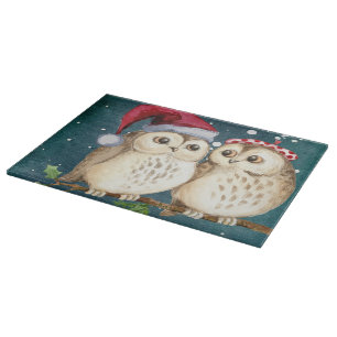 Weihnachtsbrillen Glass Chopping Board Schneidebrett