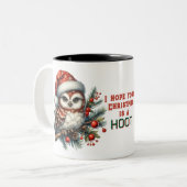 Weihnachtsbrillen Ich hoffe, dass deine Weihnachte Zweifarbige Tasse (Vorderseite Links)