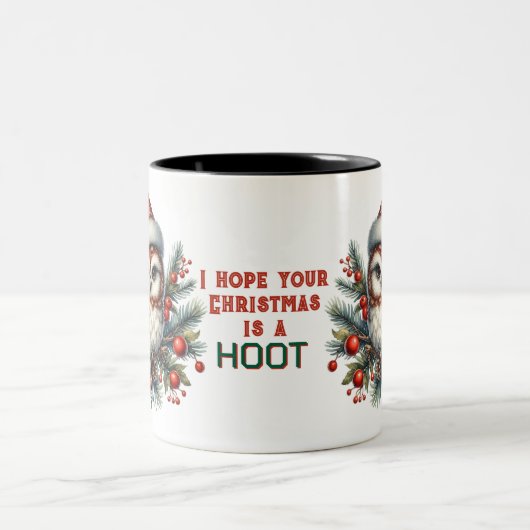 Weihnachtsbrillen Ich hoffe, dass deine Weihnachte Zweifarbige Tasse (Mittel)
