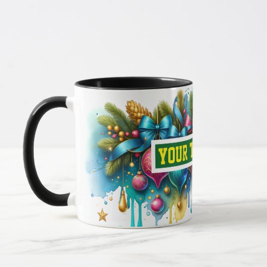 Weihnachtsbrillen Ornamente Kaffee Tasse (Links)