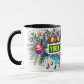 Weihnachtsbrillen Ornamente Kaffee Tasse (Links)