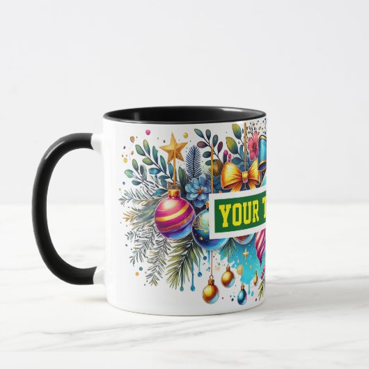 Weihnachtsbrillen Ornamente Kaffee Tasse (Links)