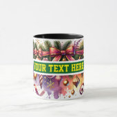 Weihnachtsbrillen Ornamente Kaffee Tasse (Zentrum)