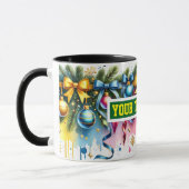 Weihnachtsbrillen Ornamente Kaffee Tasse (Links)