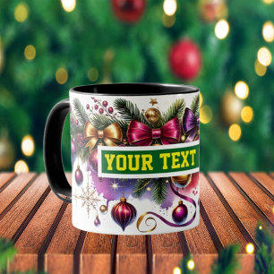 Weihnachtsbrillen Ornamente Kaffee Tasse