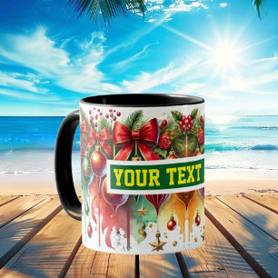 Weihnachtsbrillen Ornamente Kaffee Tasse