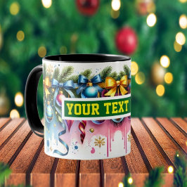 Weihnachtsbrillen Ornamente Kaffee Tasse