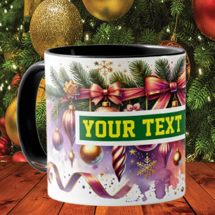 Weihnachtsbrillen Ornamente Kaffee Tasse