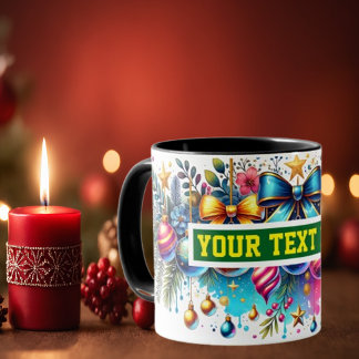 Weihnachtsbrillen Ornamente Kaffee Tasse