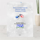 Weihnachtsbrillen, String Lights, Feiertagsgruß Karte (Rückseite)