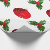 Weihnachtsbrillen und Holly Wrapping Paper Geschenkpapier (Ecke)