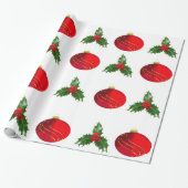 Weihnachtsbrillen und Holly Wrapping Paper Geschenkpapier (Ungerollt)