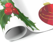 Weihnachtsbrillen und Holly Wrapping Paper Geschenkpapier (Rolleneckpunkt)