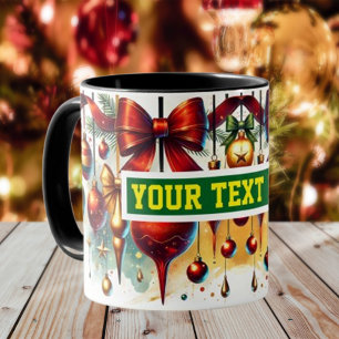 Weihnachtsbrillen Wasserfarben Tasse