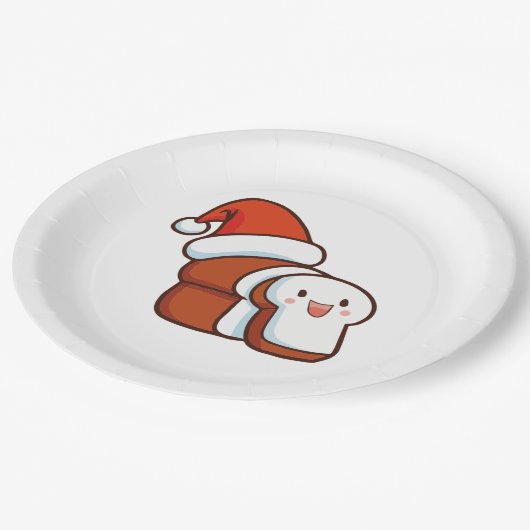 Weihnachtsbrot Pappteller (Schrägansicht)