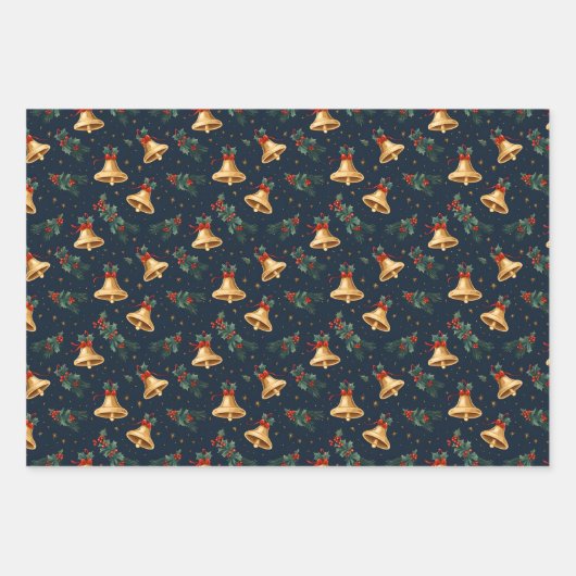 Weihnachtsbrötchen & Dekorationen Geschenkpapier Set (Vorderseite 3)