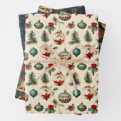 Weihnachtsbrötchen & Dekorationen Geschenkpapier Set (Beispiel)