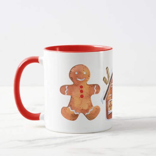 Weihnachtsbrotgeschenk Zwei-Tone-Tasse Tasse (Links)