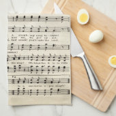 Weihnachtsbrötler-Musik Geschirrtuch (Viertel Falte)