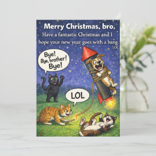 Weihnachtsbruder, hoffe dein neues Jahr wird mit e Feiertagskarte