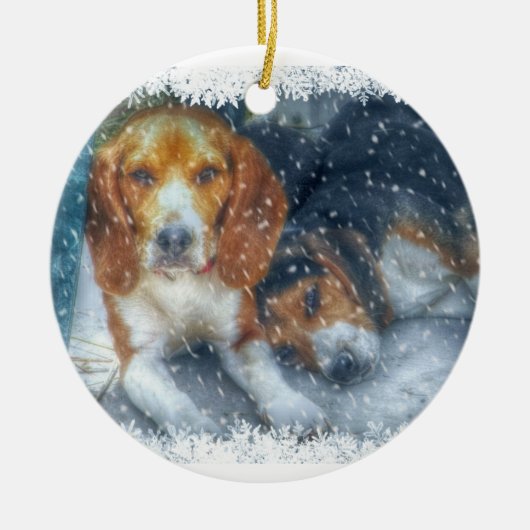 Weihnachtsbrüder Keramik Ornament (Vorne)