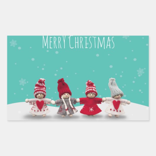 Weihnachtsbrüderschaft Rechteckiger Aufkleber (Vorderseite)