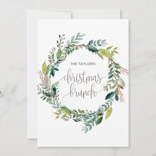 Weihnachtsbrunch Einladung (Rückseite)