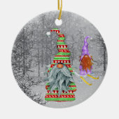 Weihnachtsbrunnen geben Stimmung Keramik Ornament (Vorne)