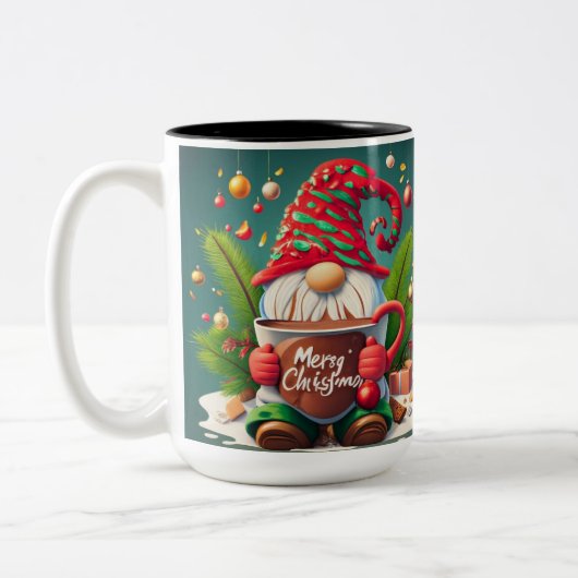 Weihnachtsbrunnen Große Schokolade Kaffee Tasse (Links)