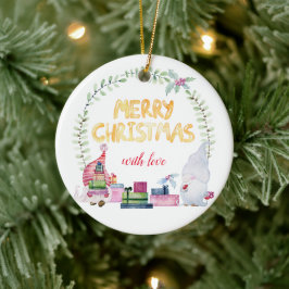 Weihnachtsbrunnen Keramik Ornament