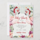 Weihnachtsbrunnen mit Baby-Dusche Einladung (Vorderseite)