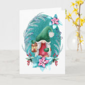 Weihnachtsbrunnen mit Lattern Karte (Gelbe Blume)