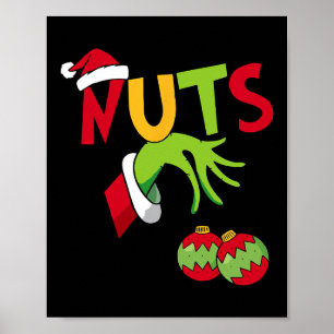 Weihnachtsbrust Nüsse Kastanien Xmas Paar passend Poster