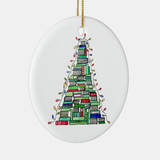 Weihnachtsbuch-Baum 2017 Keramik Ornament (Rechts)