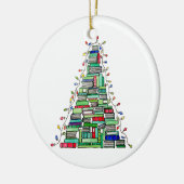 Weihnachtsbuch-Baum 2017 Keramik Ornament (Links)