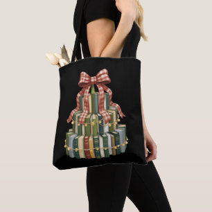 Weihnachtsbuch Baum Buch Lehrer Lesen Buchliebhabe Tasche