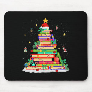 Weihnachtsbuch Bibliothek Baumlichter Lustiger Bib Mousepad