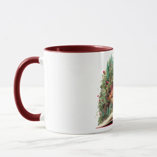 Weihnachtsbuch-Design Tasse (Links)