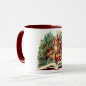 Weihnachtsbuch-Design Tasse (Vorderseite Links)
