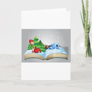 Weihnachtsbuch Feiertagskarte