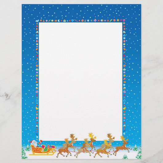 Weihnachtsbuch gerecycelt - Santa Sleigh Design (Vorderseite)