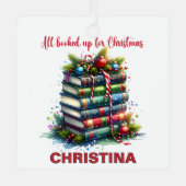 Weihnachtsbuch Individuelle Name Ornament Aus Metall (Vorderseite)